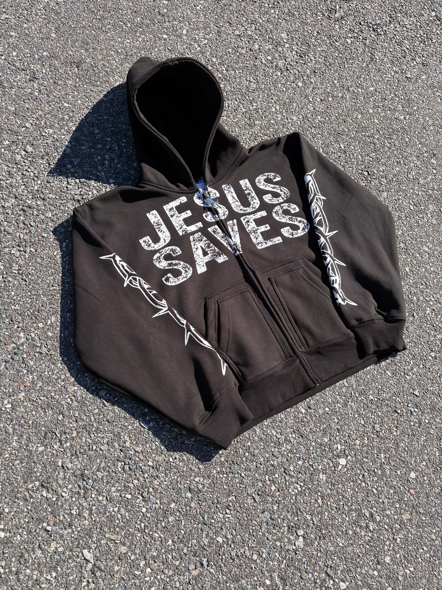 “JESUS SAVES” Zip-Ups